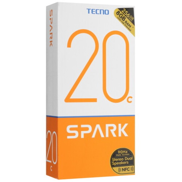 6.56" Смартфон Tecno SPARK 20C 256 ГБ черный