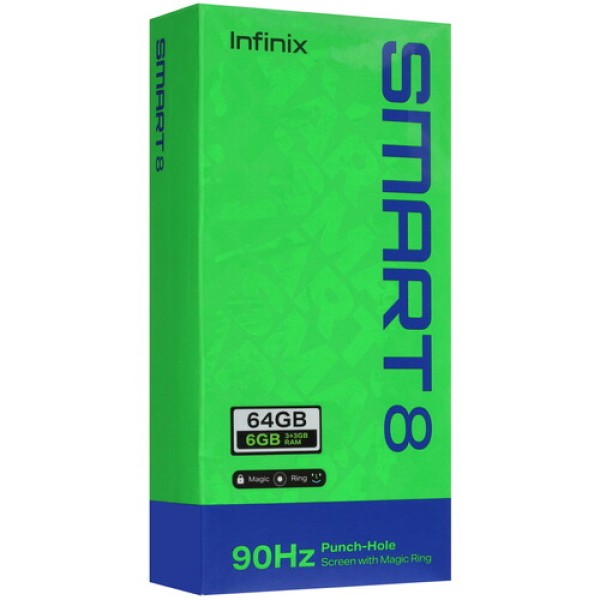 6.56" Смартфон Infinix SMART 8 64 ГБ черный