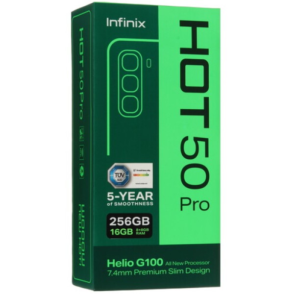 6.78" Смартфон Infinix HOT 50 Pro 256 ГБ черный