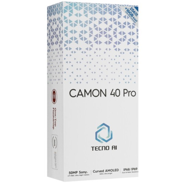 6.78" Смартфон Tecno CAMON 40 Pro 256 ГБ черный