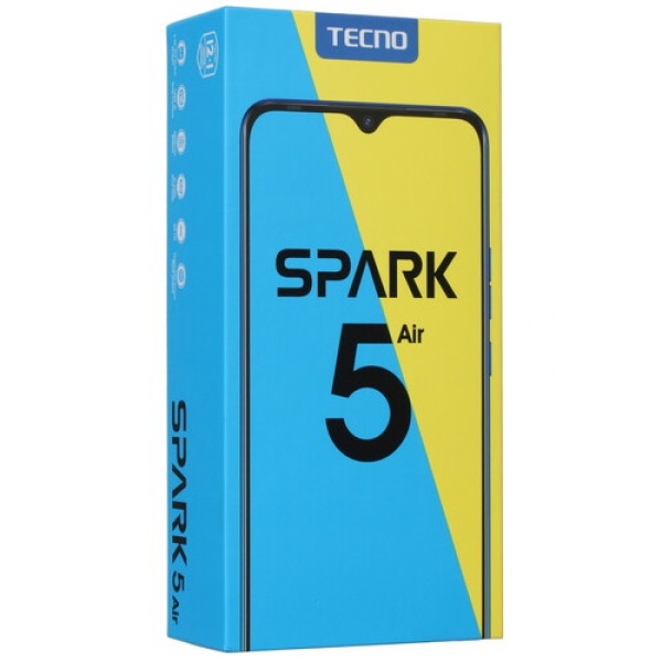 Смартфон Tecno Spark 5 Air 6.95" 32Gb Misty Grey MT6761/4x2,0Ghz/2048Mb/1640x720/2SIM/LTE/Cam13+0.8/5000mAh/Android 10