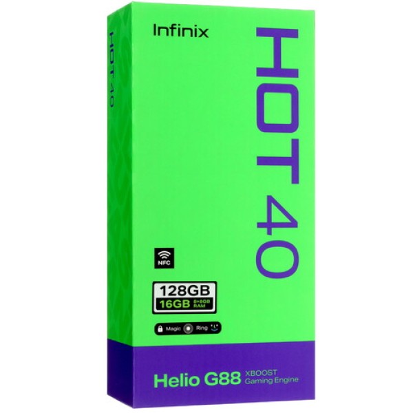 6.78" Смартфон Infinix HOT 40 128 ГБ черный