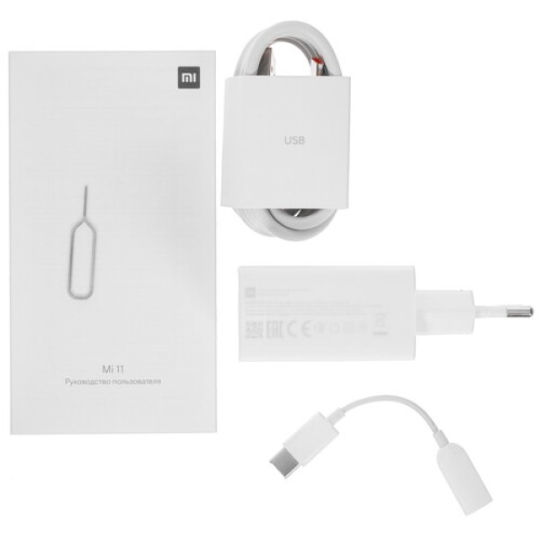 Смартфон Xiaomi Mi 11 8/256Gb [6,81"/5G/NFC/Cam108Mpx/4600mAh/White]