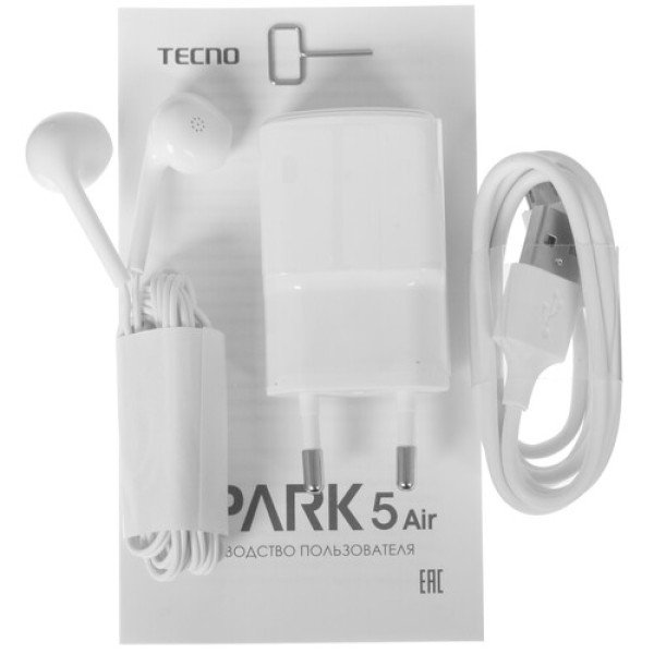 Смартфон Tecno Spark 5 Air 6.95" 32Gb Misty Grey MT6761/4x2,0Ghz/2048Mb/1640x720/2SIM/LTE/Cam13+0.8/5000mAh/Android 10