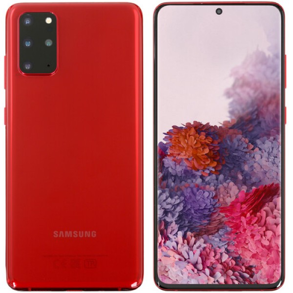 Смартфон Samsung S20+ Red 6.7" 128Gb 8Gb/3200x1440/dAMOLED/LTE/Cam64+12+12+depth/10Mp/4500mAh/An10