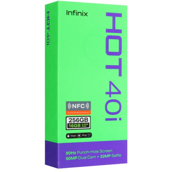 6.56" Смартфон Infinix HOT 40i 256 ГБ голубой