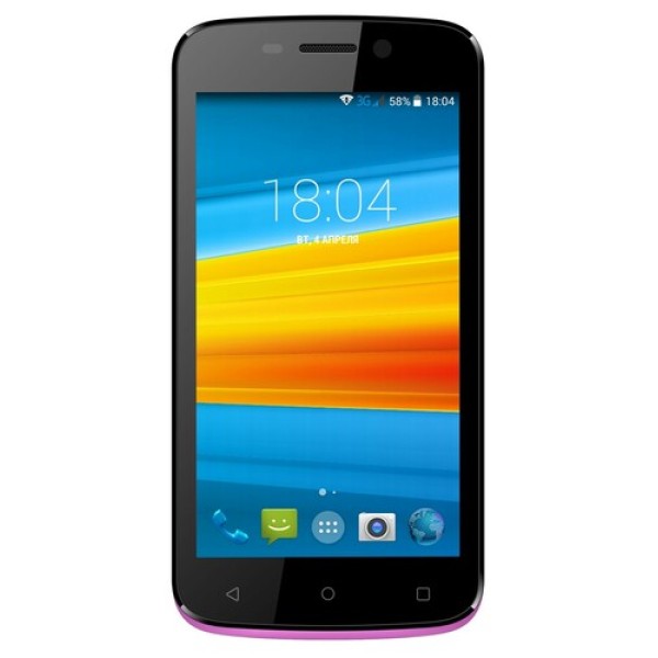Смартфон DEXP Ixion E245 4.5" 8Gb Violet 4x1.3GHz/512Mb/854x480/IPS/2SIM/Cam2/1600mAh/Android 6.0