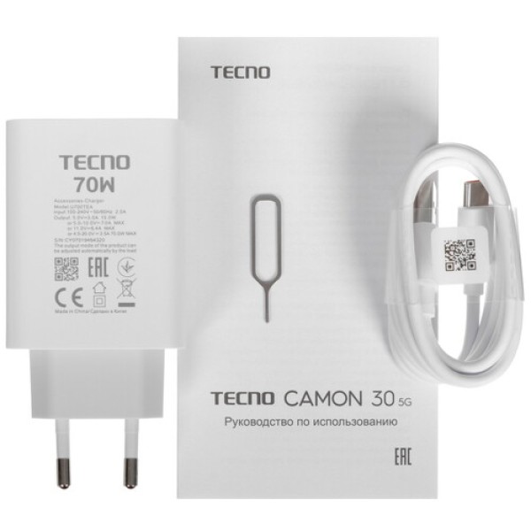6.8" Смартфон Tecno CAMON 30 5G 512 ГБ черный
