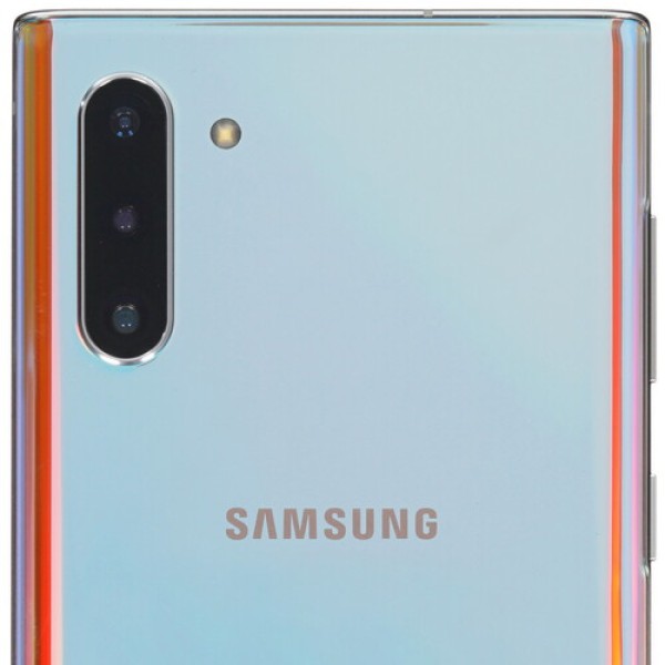 Смартфон Samsung Galaxy Note 10 6.3" 256Gb AuraGlow Exynos 9825(2x2.7Ghz+2x2.3Ghz+4x1.95Ghz)/8192Mb/3040x1440/dAMOLED/2SIM/LTE/Cam16+12+12/3500mAh/An9