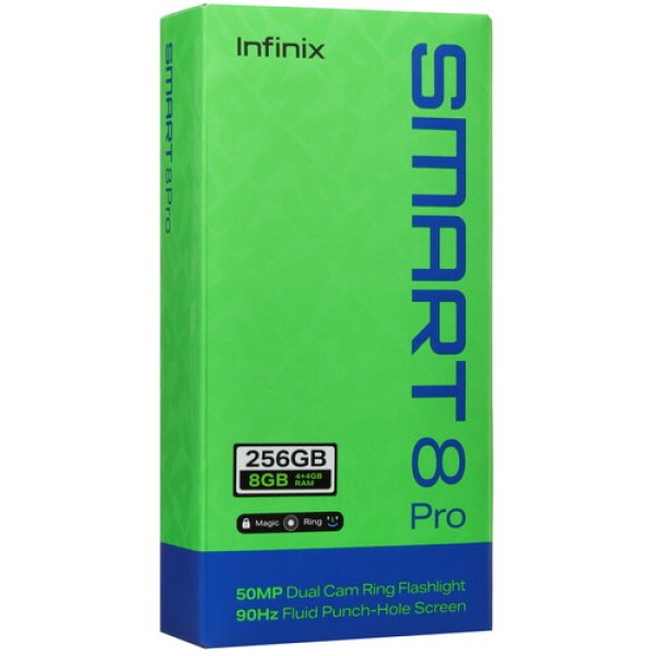 6.6" Смартфон Infinix SMART 8 Pro 256 ГБ белый