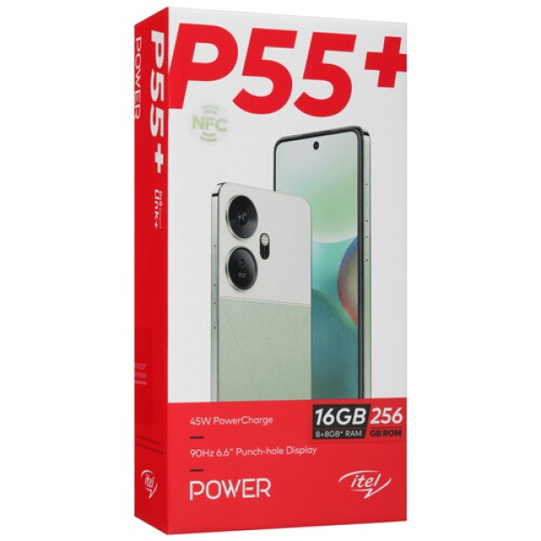 6.6" Смартфон Itel P55+ 256 ГБ зеленый
