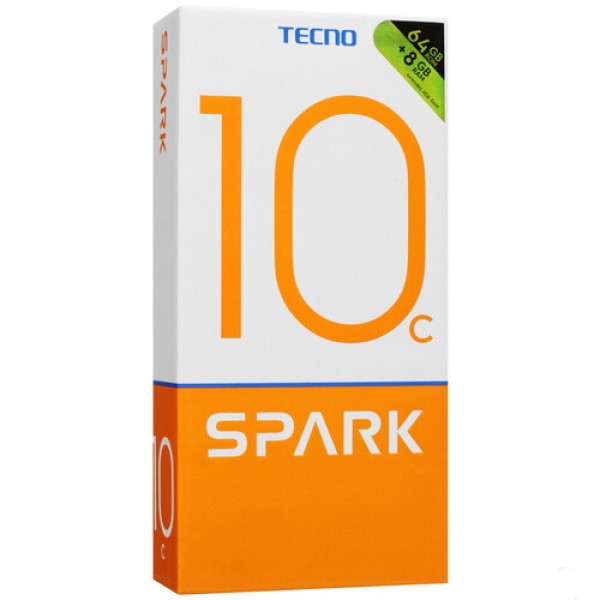 6.56" Смартфон Tecno SPARK 10C 64 ГБ черный