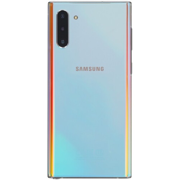 Смартфон Samsung Galaxy Note 10 6.3" 256Gb AuraGlow Exynos 9825(2x2.7Ghz+2x2.3Ghz+4x1.95Ghz)/8192Mb/3040x1440/dAMOLED/2SIM/LTE/Cam16+12+12/3500mAh/An9