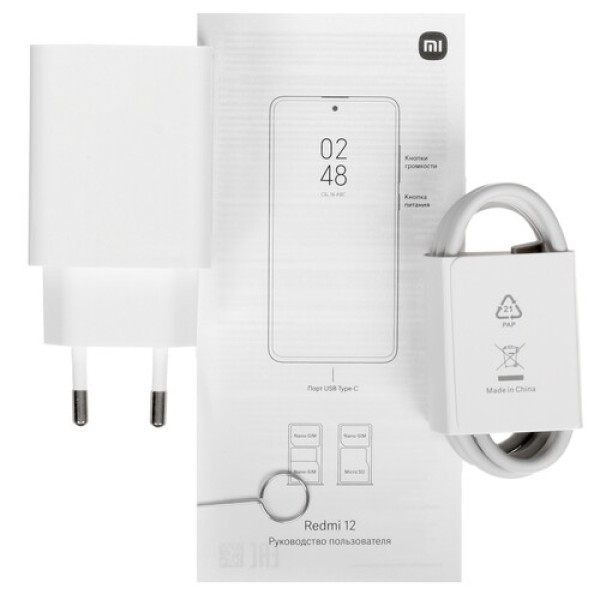 6.79" Смартфон Xiaomi Redmi 12 4G 128 ГБ серебристый