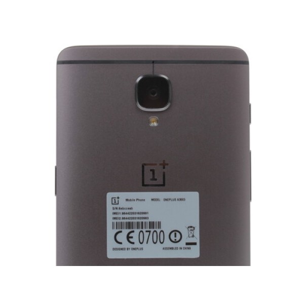 Смартфон OnePlus 3T 5.5" 64Gb Grey 4x2.4Ghz/6144Mb/1920x1080/AMOLED/2SIM/GPS/LTE/Cam16/3400mAh/Android 6
