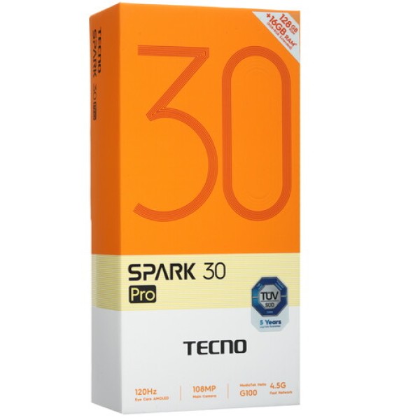 6.78" Смартфон Tecno SPARK 30 Pro 128 ГБ черный