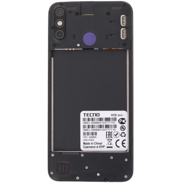 Смартфон Tecno Spark 4 Air 6.088" 32Gb Hiller Purple MT6761/4x2,0Ghz/2048Mb/1560x720/2SIM/LTE/Cam13+0.8/3000mAh/Android 9