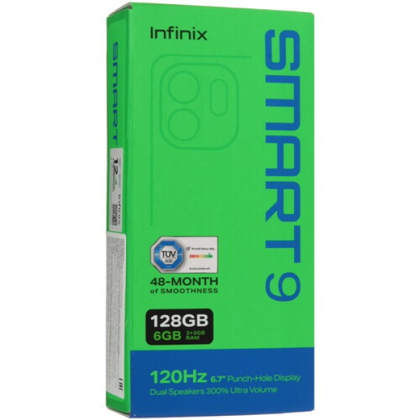 6.7" Смартфон Infinix SMART 9 128 ГБ серебристый