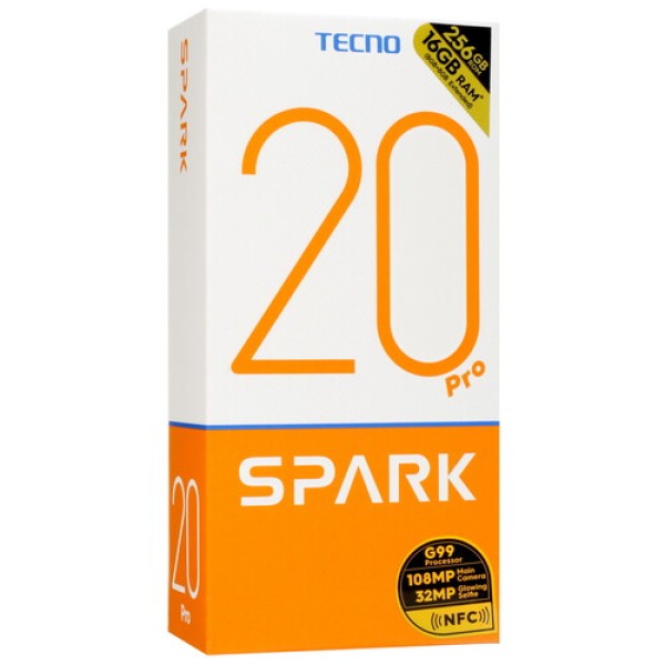 6.8" Смартфон Tecno SPARK 20 Pro 256 ГБ золотистый