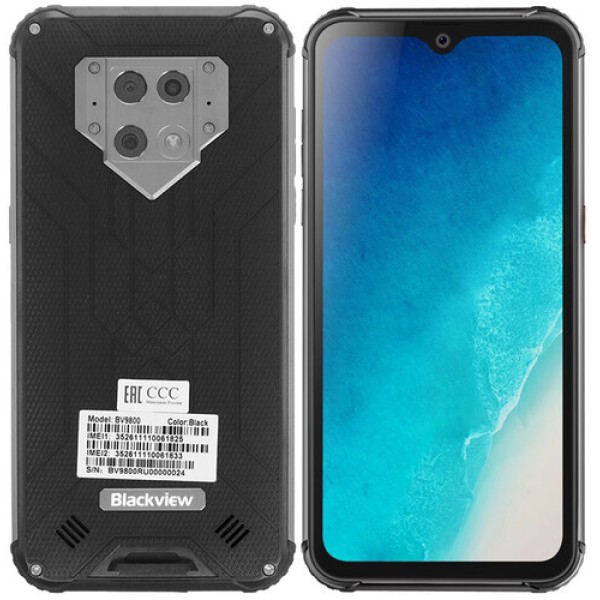 Смартфон Blackview BV9800 6,3" Black /128GB octacore/6144/1080x2340/IPS/2SIM/LTE/NFC/Cam48+16Mpx/6580mAh/Android 9