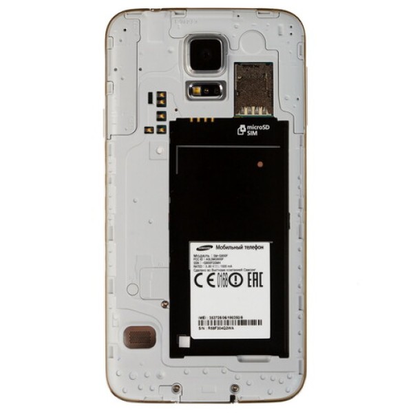 Смартфон Samsung SM-G900 Galaxy S5 5.1" 16Gb Black 4x2.5Ghz/2048Mb/1920x1080/SuperAmoled/3G/LTE/GPS/Cam16/Android 4.4