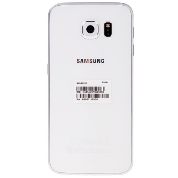 Смартфон Samsung SM-G920 Galaxy S6 5.1" 32Gb White 8x1.5Ghz/3072Mb/2560x1440/3G/LTE6/GPS/Cam16/2550mAh/Android 5.0