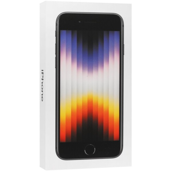 4.7" Смартфон Apple iPhone SE 128 ГБ черный 2022 [2x3.2 + 4x1.8 ГГц, 3 Гб, 1 SIM, IPS, 1334x750, камера 12 Мп, 3G, 4G, 5G GPS, 1821 мА*ч]