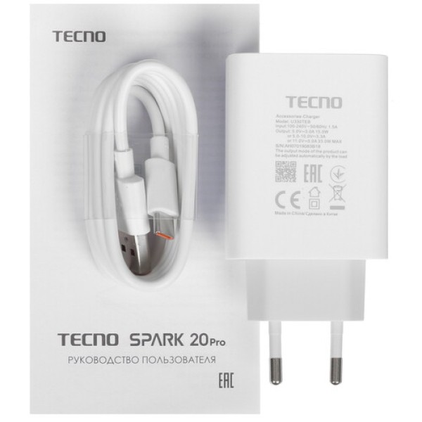 6.8" Смартфон Tecno SPARK 20 Pro 256 ГБ золотистый