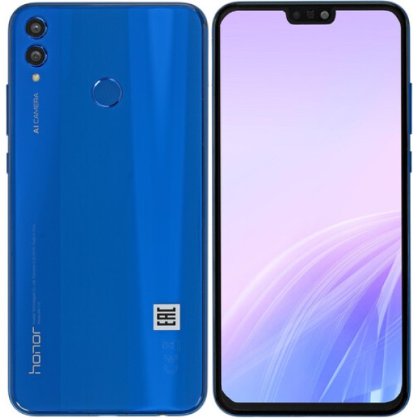 Смартфон Honor 8X Premium 6.5" 128Gb Blue 8(4x2.2Ghz+4x1,7Ghz)/4096Mb/2340x1080/2SIM/LTE/NFC/GPS/Cam20+2/3750mAh/Android 8.1