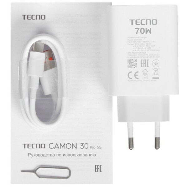 6.8" Смартфон Tecno CAMON 30 Pro 5G 512 ГБ серый