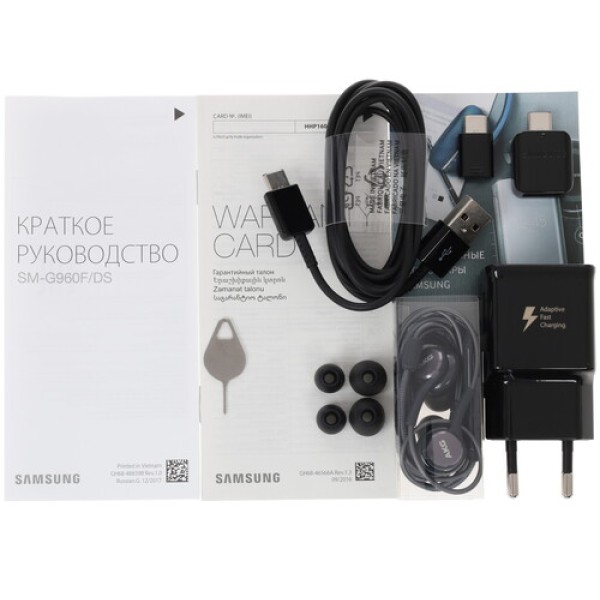 Смартфон Samsung Galaxy S9 5.8" 64Gb Grey 8(4x2,9Ghz+4x1,9Ghz)/4096Mb/2960x1440/sAMOLED/2SIM/LTE/NFC/IP68/Cam12/3000mAh/Android 8.0