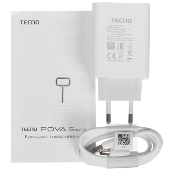 6.8" Смартфон Tecno POVA 6 Neo 256 ГБ черный