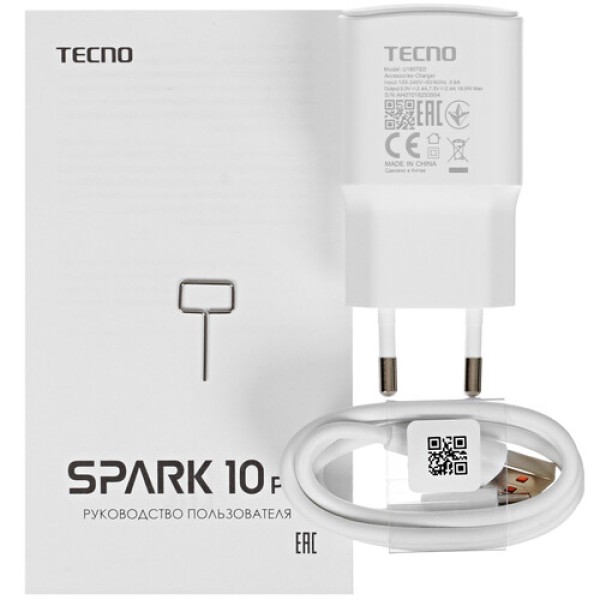 6.78" Смартфон Tecno Spark 10 Pro 128 ГБ черный/белый