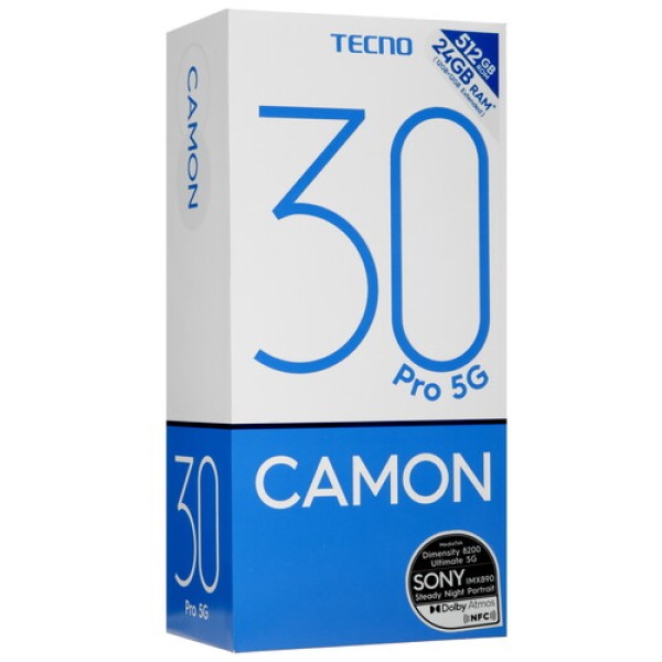 6.8" Смартфон Tecno CAMON 30 Pro 5G 512 ГБ черный