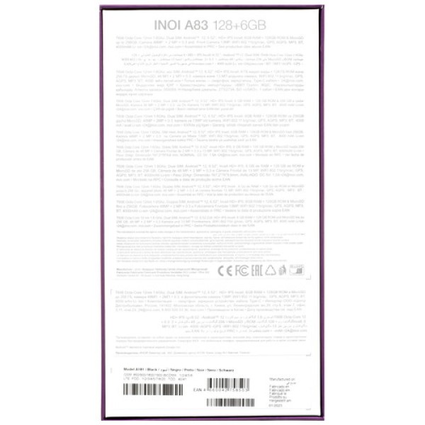 6.52" Смартфон INOI A83 128 ГБ черный