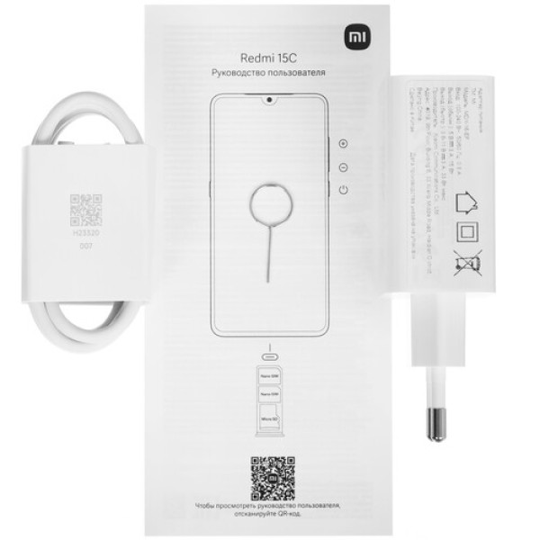 6.9" Смартфон Xiaomi Redmi 15C 256 ГБ зеленый