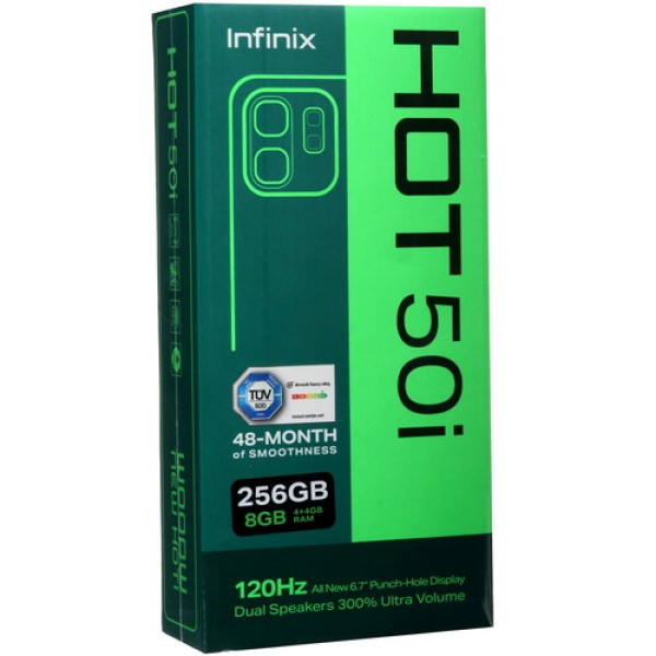 6.7" Смартфон Infinix HOT 50i 256 ГБ серый