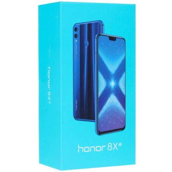 Смартфон Honor 8X Premium 6.5" 128Gb Blue 8(4x2.2Ghz+4x1,7Ghz)/4096Mb/2340x1080/2SIM/LTE/NFC/GPS/Cam20+2/3750mAh/Android 8.1