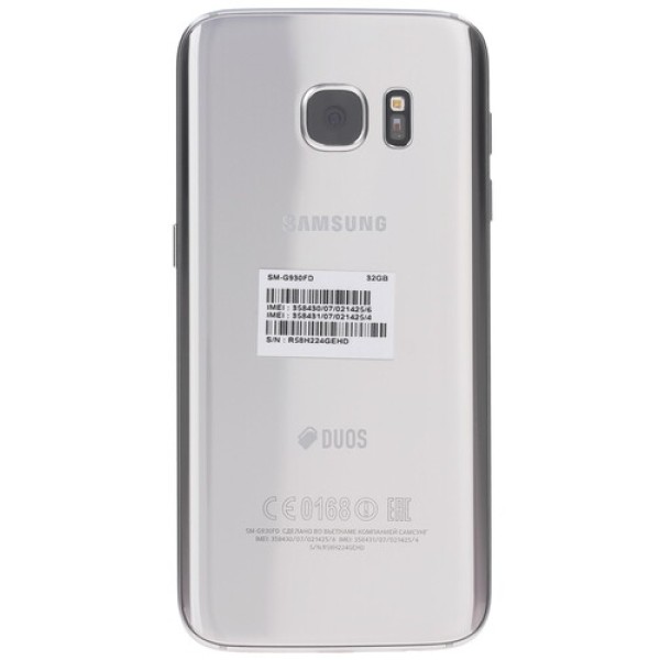 Смартфон Samsung SM-G930FD Galaxy S7 5.1" 32Gb Silver 8(4х2.3Ghz+4х1.6Ghz)/4096Mb/2560x1440/LTE/GPS/Cam12/3000mAh/And6.0