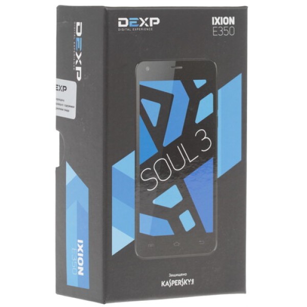 Смартфон DEXP Ixion E350 Soul 3 Black [5" 4Gb 4x1.3GHz/512Mb/1280x720/IPS/2SIM/Cam2/2000mAh/Android 5.1]