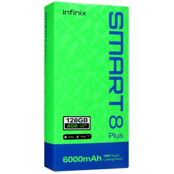 6.6" Смартфон Infinix SMART 8 Plus 128 ГБ черный