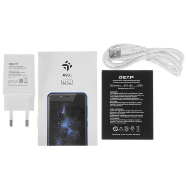5" Смартфон DEXP A350 Lite 16 ГБ синий