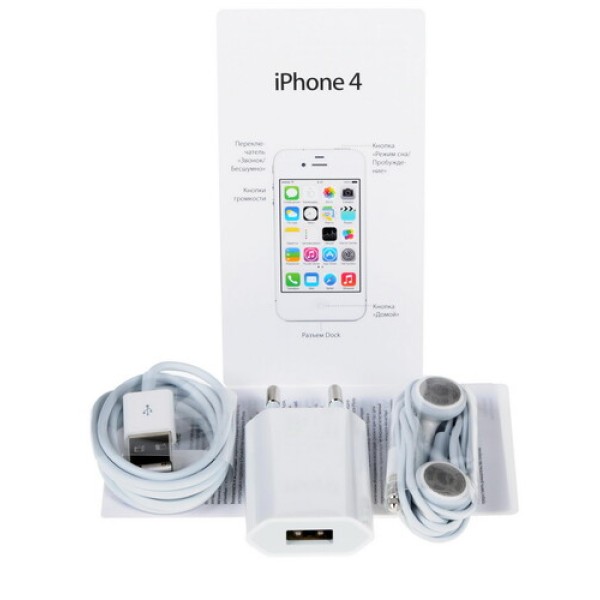 Смартфон Apple iPhone 4 RF 3.5" 8Gb Black 1x1Ghz/512Mb/960x640/S-IPS/3G/GPS/Cam5.1/iOS7