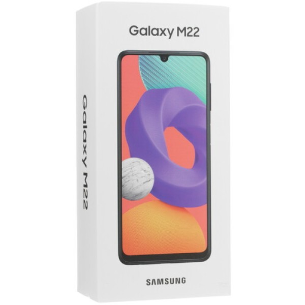 Смартфон Samsung Galaxy M22 4/128Gb [6,4"/LTE/NFC/Cam48+8+2+2Mpx/5000mAh/Black]