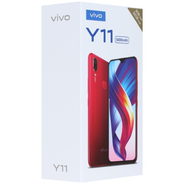 Смартфон Vivo Y11 6.35" 32Gb Blue QC439/8 (4x1.95Ghz+4x1.45Ghz)/3072Mb/1544x720/2SIM/LTE/Cam13+2/5000mAh/Android 9