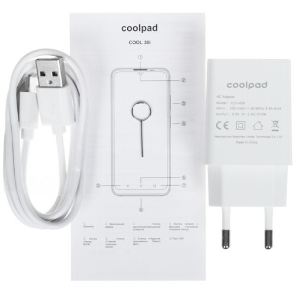 6.56" Смартфон Coolpad Cool 30i 256 ГБ голубой