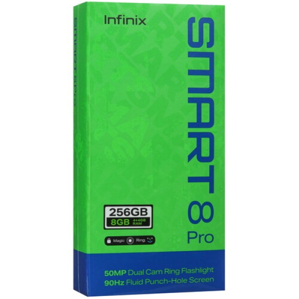 6.6" Смартфон Infinix SMART 8 Pro 256 ГБ черный
