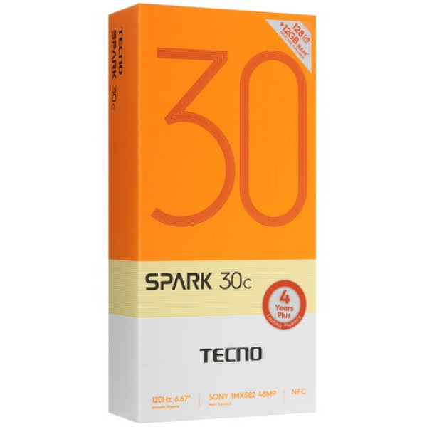 6.67" Смартфон Tecno SPARK 30C 128 ГБ белый