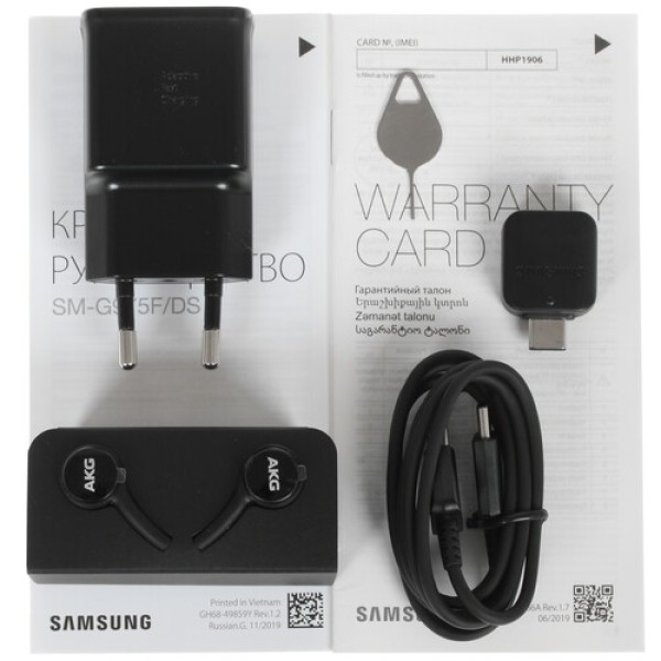 Смартфон Samsung S10+ 6.4" 128Gb Ceramic Black 8(2x2.0Ghz+2x2.0Ghz+4x1.0Ghz)/8Gb/3040x1440/DynamicAMOLED/LTE/NFC/IP68/Cam16+12+12/4100mAh/Android 9.0