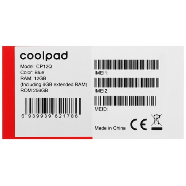 6.56" Смартфон Coolpad Cool 30i 256 ГБ голубой